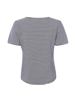 Franco Callegari Damen T-Shirt in marine weiß