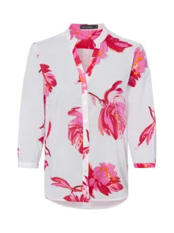 Franco Callegari Damen Tunikabluse in weiß pink