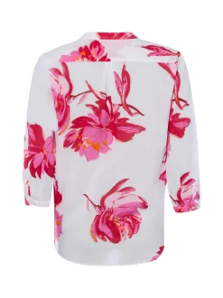 Franco Callegari Damen Tunikabluse in weiß pink