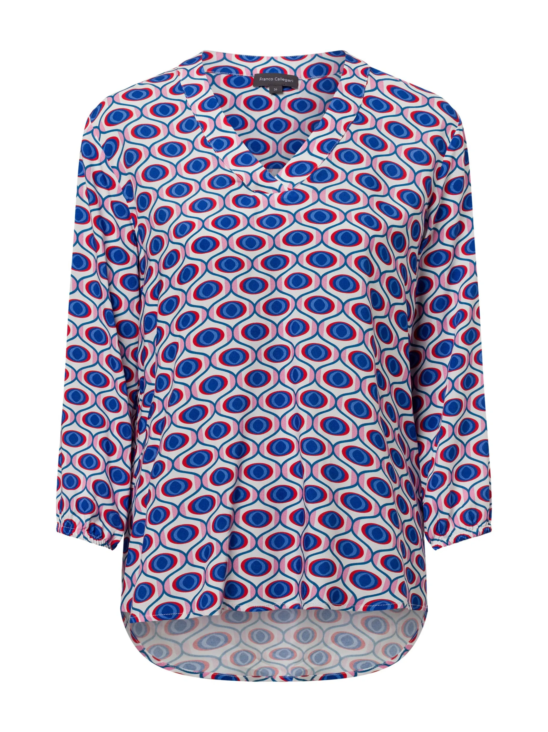 Franco Callegari Damen Tunikabluse - Lola in blau rot
