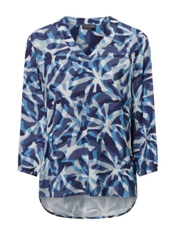 Franco Callegari Damen Tunikabluse - Lola in marine blau