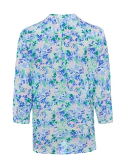 Franco Callegari Damen Tunikabluse in blau grün