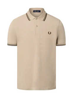 Fred Perry Herren Poloshirt in beige - Ärmel: kurzarm