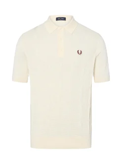 Fred Perry Herren Poloshirt in ecru - Ärmel: kurzarm