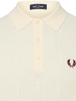 Fred Perry Herren Poloshirt in ecru - Ärmel: kurzarm