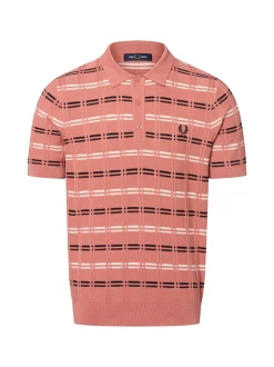 Fred Perry Herren Poloshirt in altrosa mehrfarbig