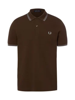 Fred Perry Herren Poloshirt in mocca - Ärmel: kurzarm