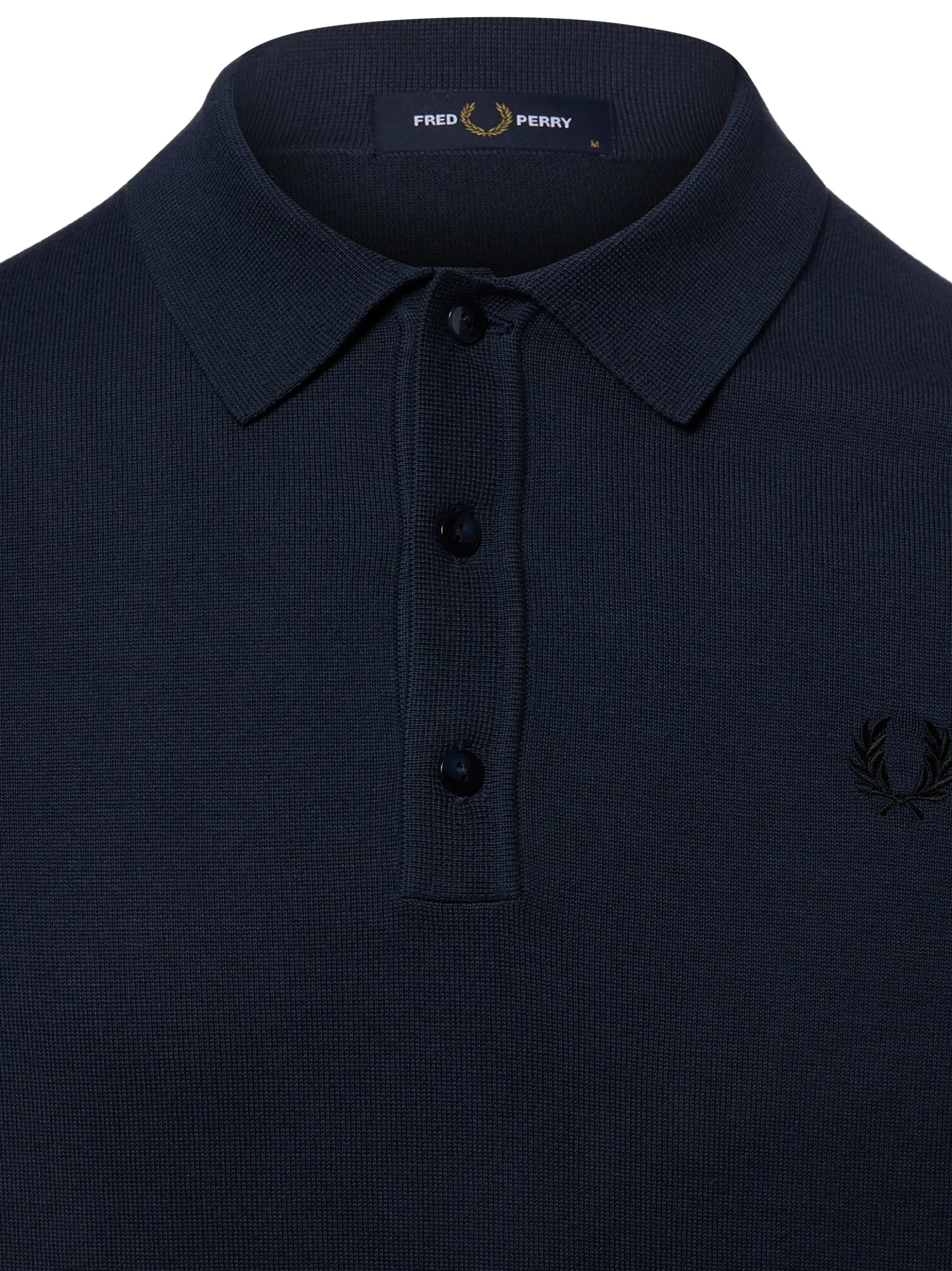 Fred Perry Herren Strick-Poloshirt in marine