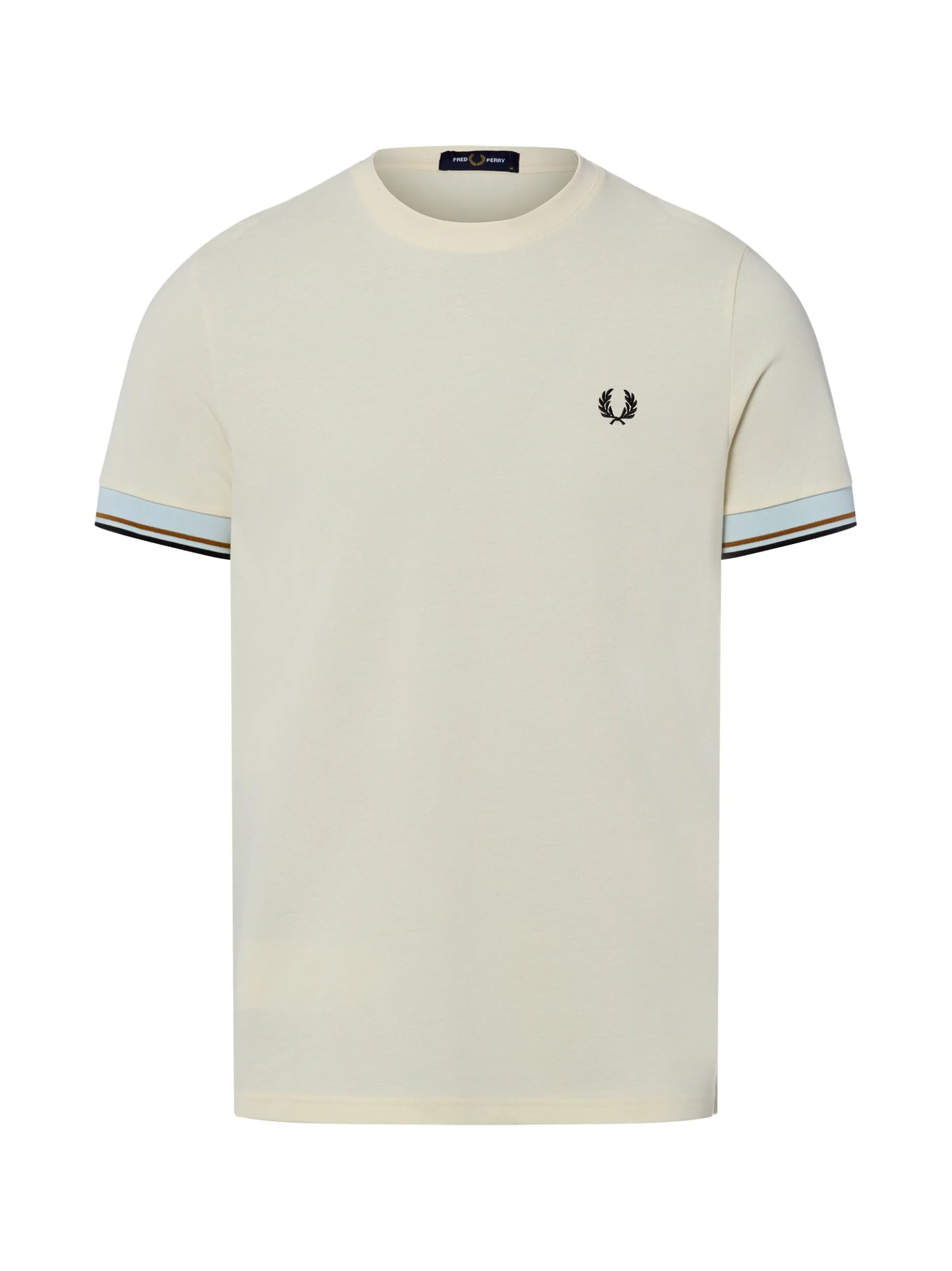 Fred Perry Herren T-Shirt in ecru - Ausschnitt: Rundhals