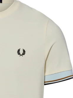 Fred Perry Herren T-Shirt in ecru - Ausschnitt: Rundhals