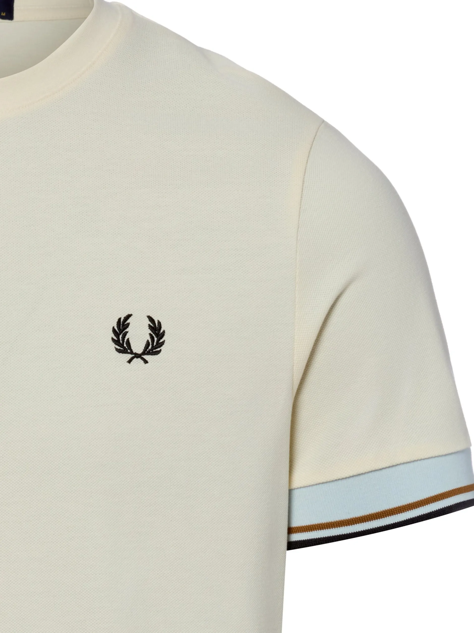 Fred Perry Herren T-Shirt in ecru - Ausschnitt: Rundhals