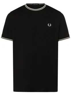 Fred Perry Herren T-Shirt in schwarz - Ärmel: kurzarm