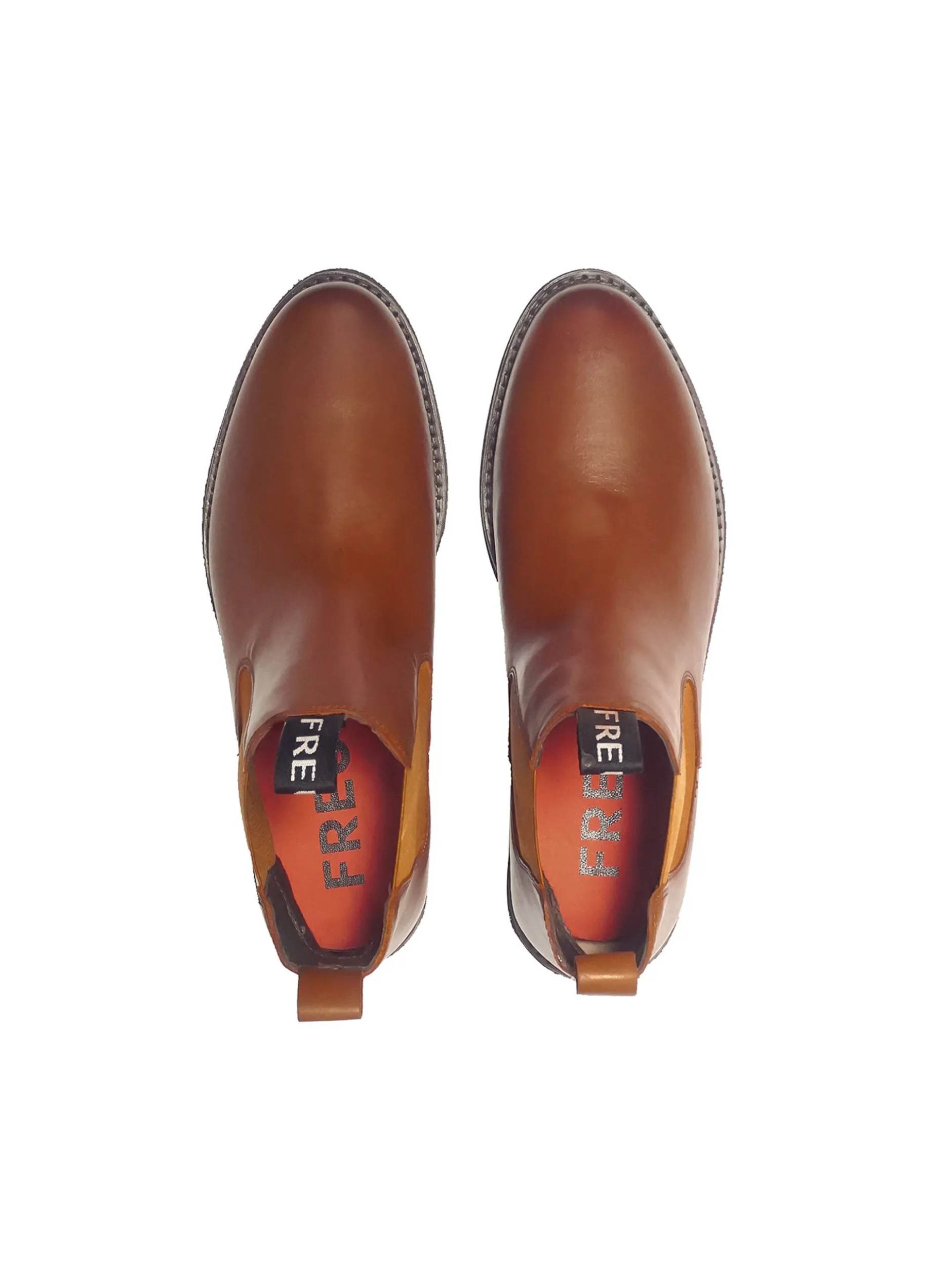 FREUDE Damen Chelsea-Boots - BIMBA in cognac