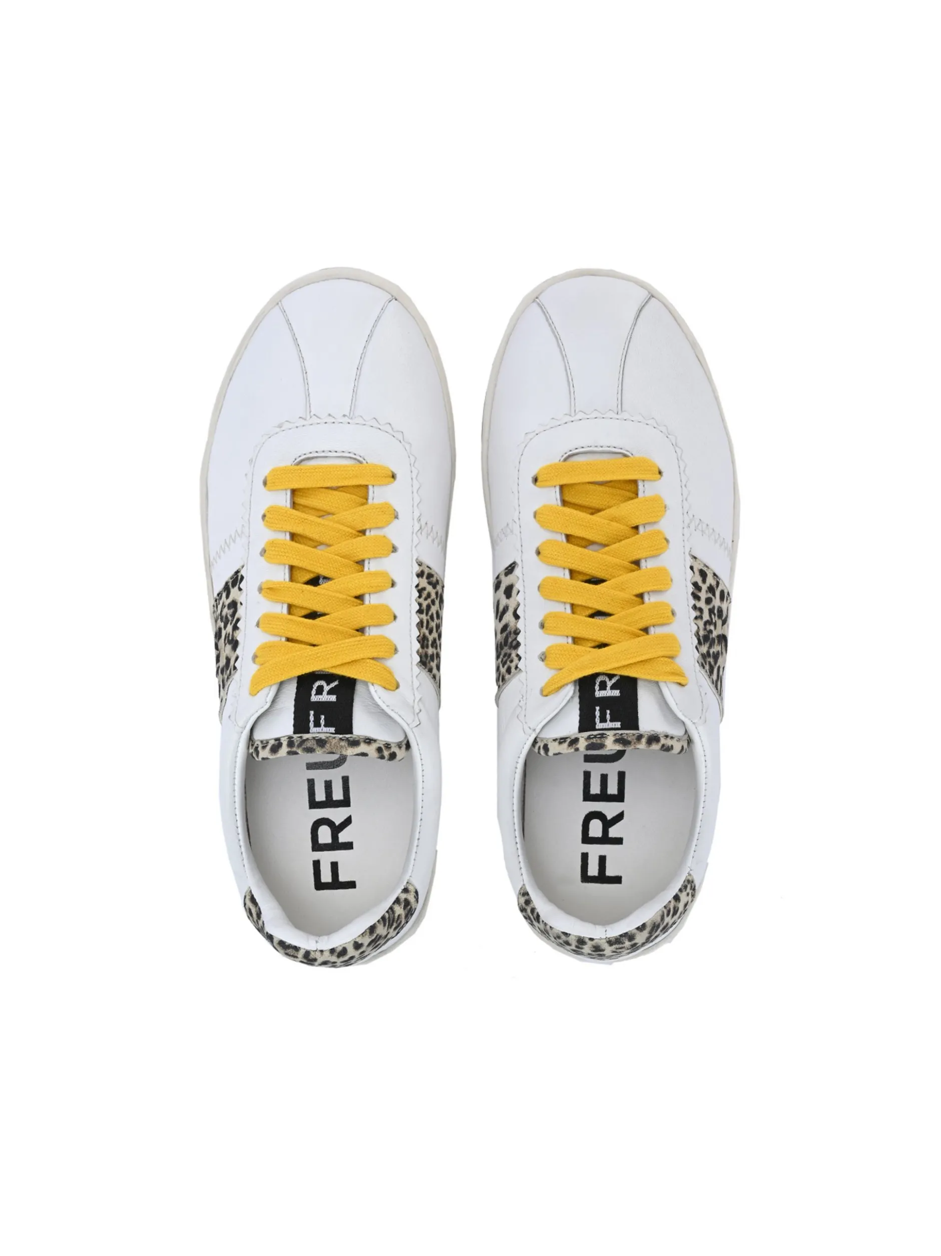 FREUDE Damen Sneaker - ARIELLE in weiß braun