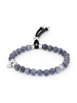 Fynch-Hatton Damen Armband - Blue Sponge Coral Armband in silber