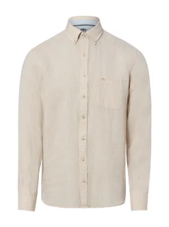 Fynch-Hatton Herren Leinenhemd in beige - Ärmel: langarm