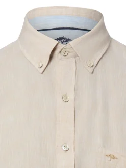 Fynch-Hatton Herren Leinenhemd in beige - Ärmel: langarm
