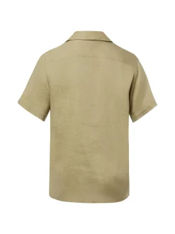 Fynch-Hatton Herren Leinenhemd in camel - Ärmel: kurzarm
