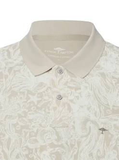 Fynch-Hatton Herren Poloshirt in kitt weiß