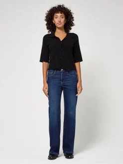 GANG Damen Jeans - 94AMELIE WIDE in blau - Länge: lang
