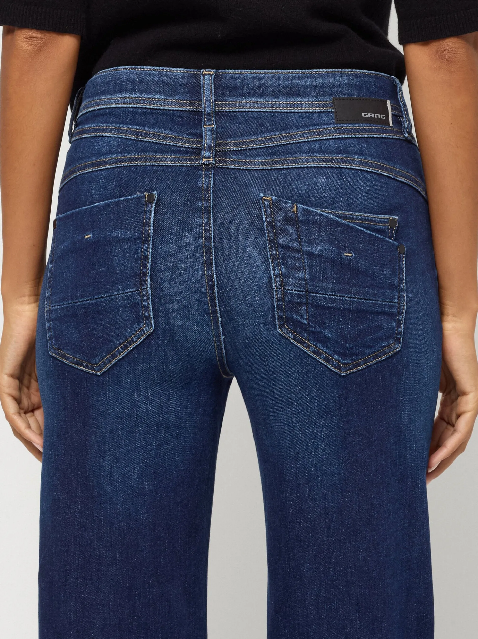 GANG Damen Jeans - 94AMELIE WIDE in blau - Länge: lang