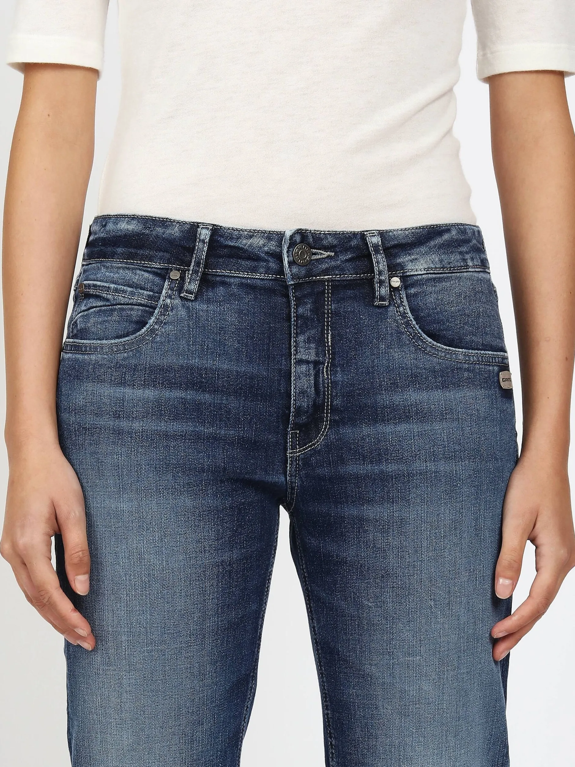 GANG Damen Jeans - 94NADIA CROPPED in blau