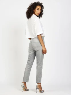GANG Damen Jeans - 94NICA CROPPED in grau