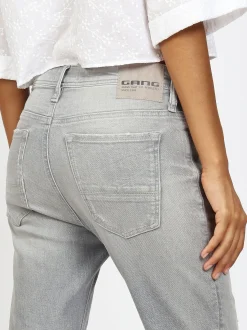 GANG Damen Jeans - 94NICA CROPPED in grau