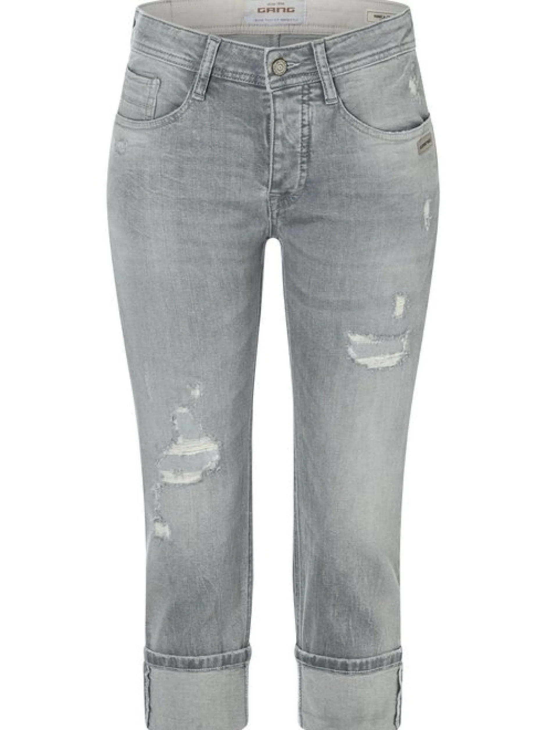 GANG Damen Jeans - 94NICA CROPPED in grau