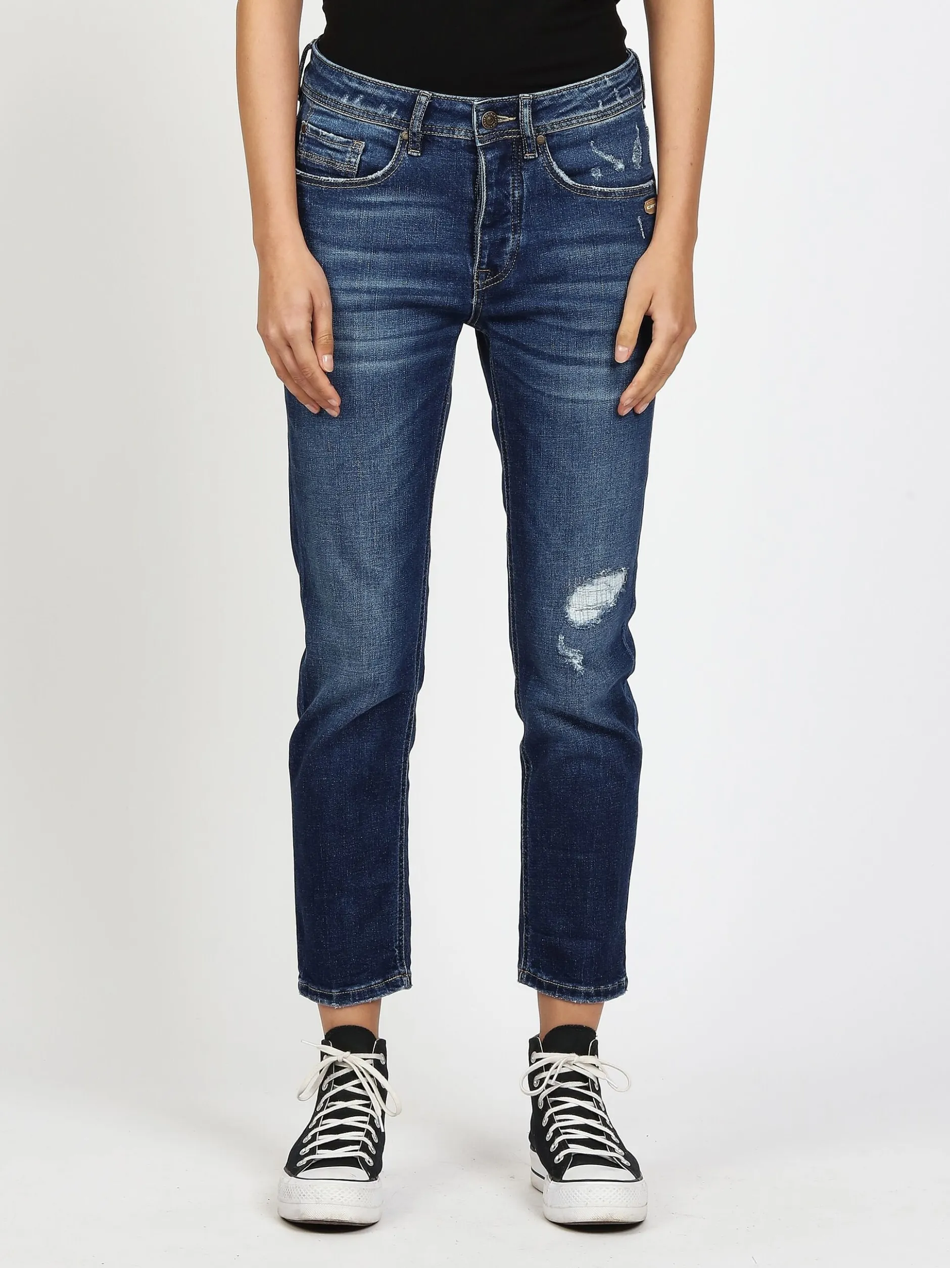 GANG Damen Jeans - 94NICA CROPPED in blau