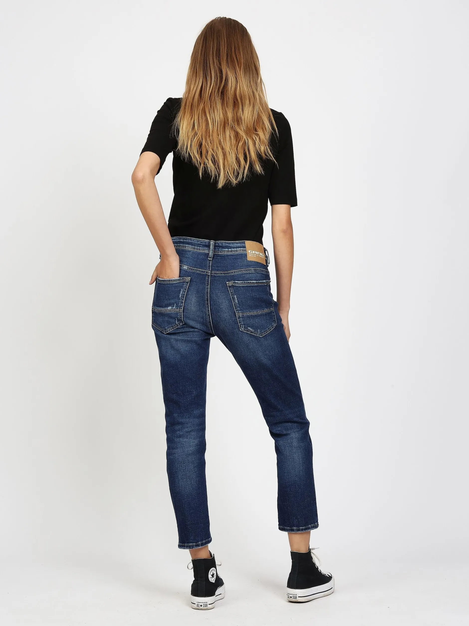 GANG Damen Jeans - 94NICA CROPPED in blau