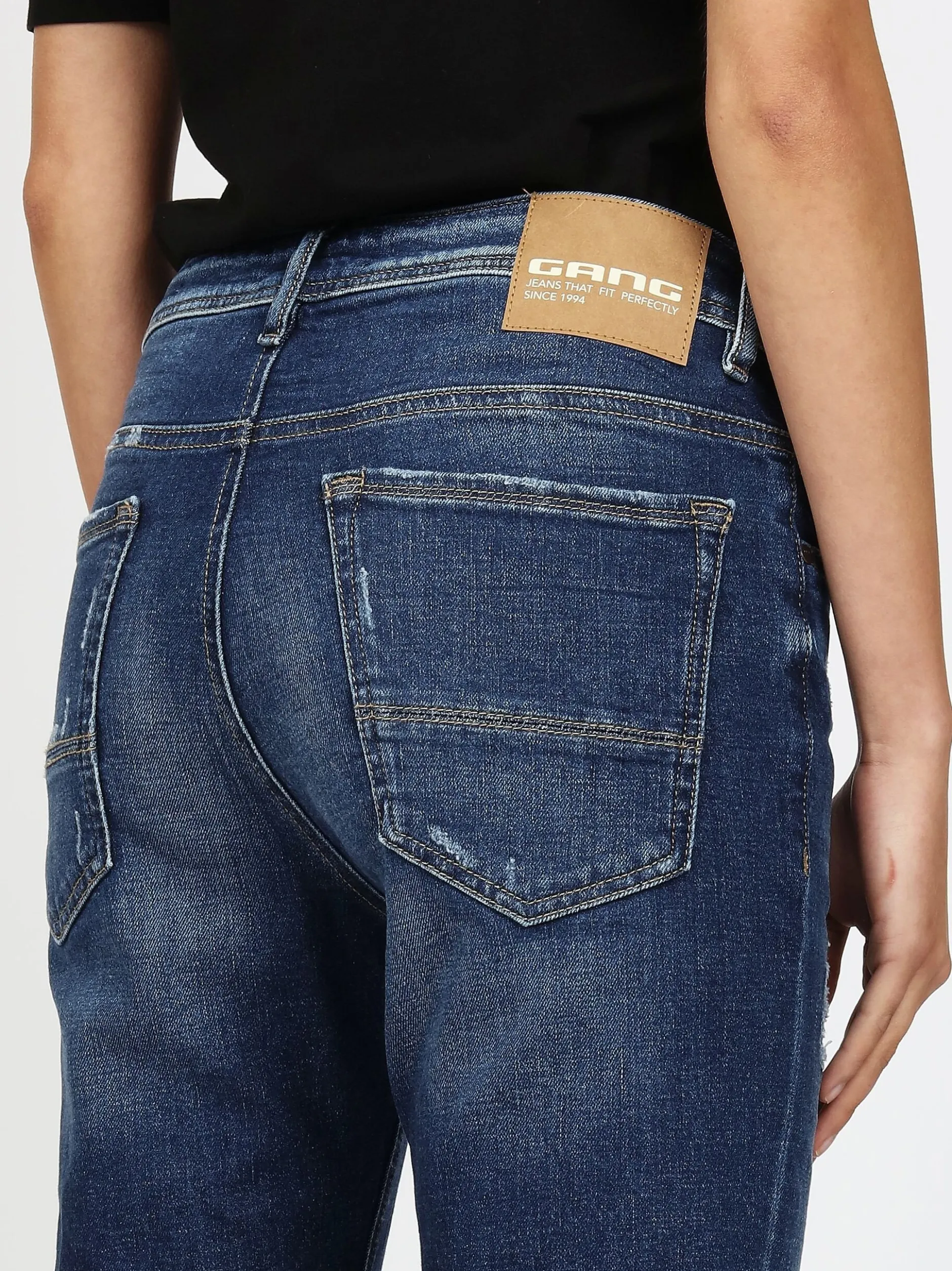 GANG Damen Jeans - 94NICA CROPPED in blau