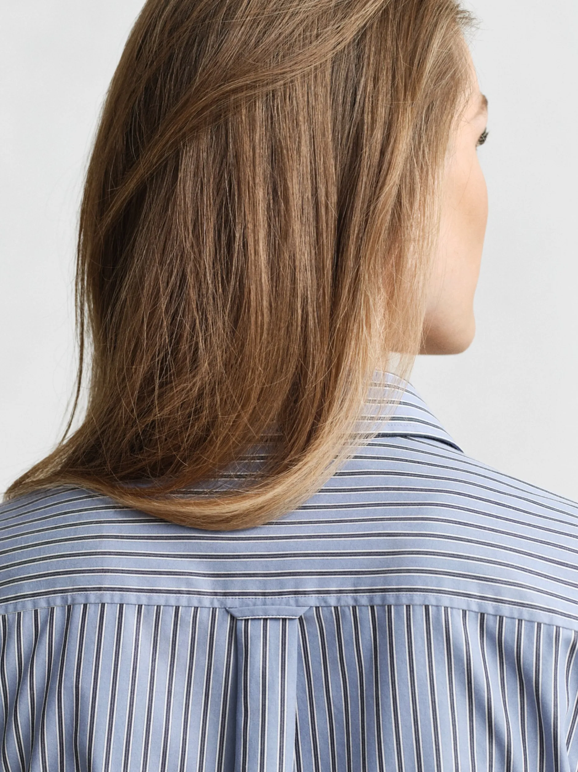Gant Damen Bluse in blau ecru - Ausschnitt: Kent