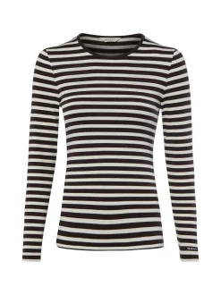 Gant Damen Langarmshirt in schoko ecru - Ärmel: langarm