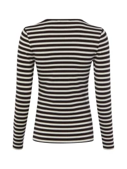 Gant Damen Langarmshirt in schoko ecru - Ärmel: langarm