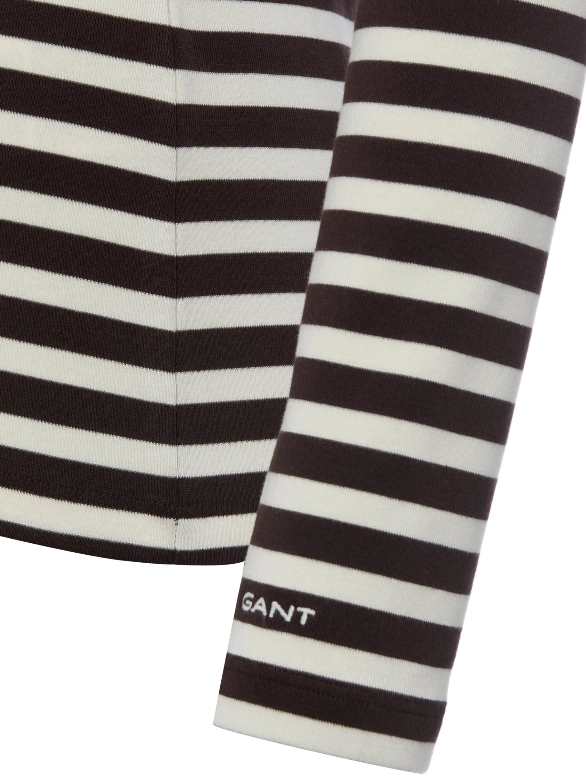 Gant Damen Langarmshirt in schoko ecru - Ärmel: langarm