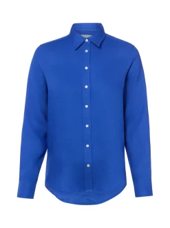 Gant Damen Leinenbluse in blau - Ärmel: langarm