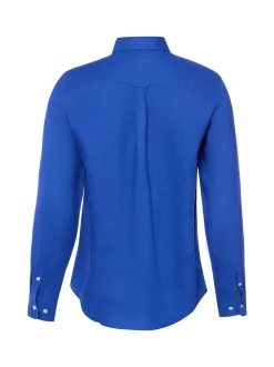 Gant Damen Leinenbluse in blau - Ärmel: langarm