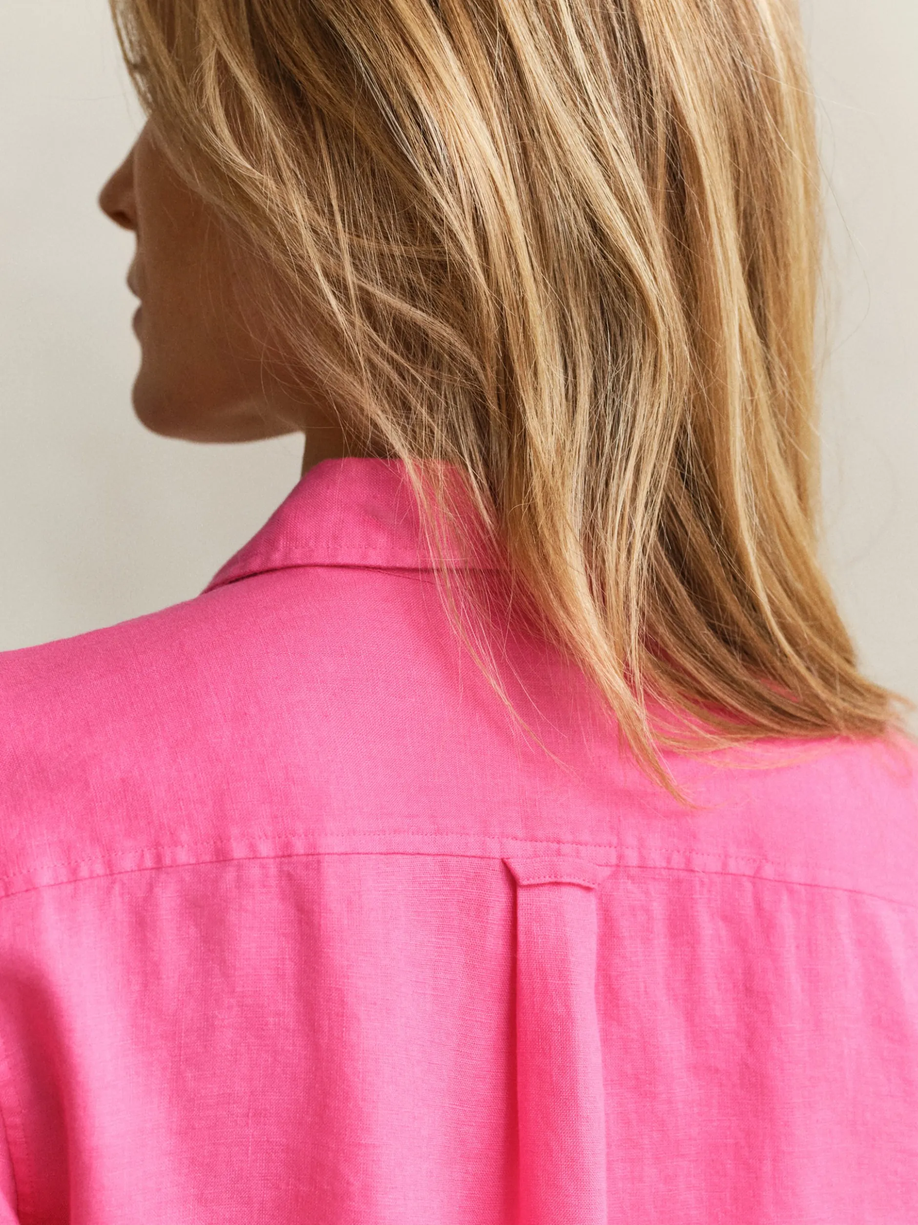 Gant Damen Leinenbluse in pink - Ärmel: langarm