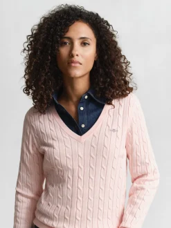 Gant Damen Pullover in blau - Ausschnitt: V-Ausschnitt