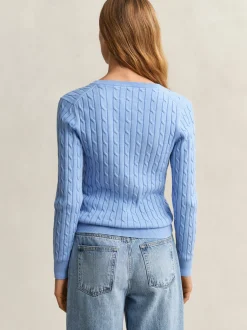 Gant Damen Pullover in blau - Ausschnitt: V-Ausschnitt