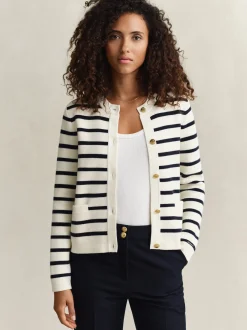 Gant Damen Strickjacke in ecru marine