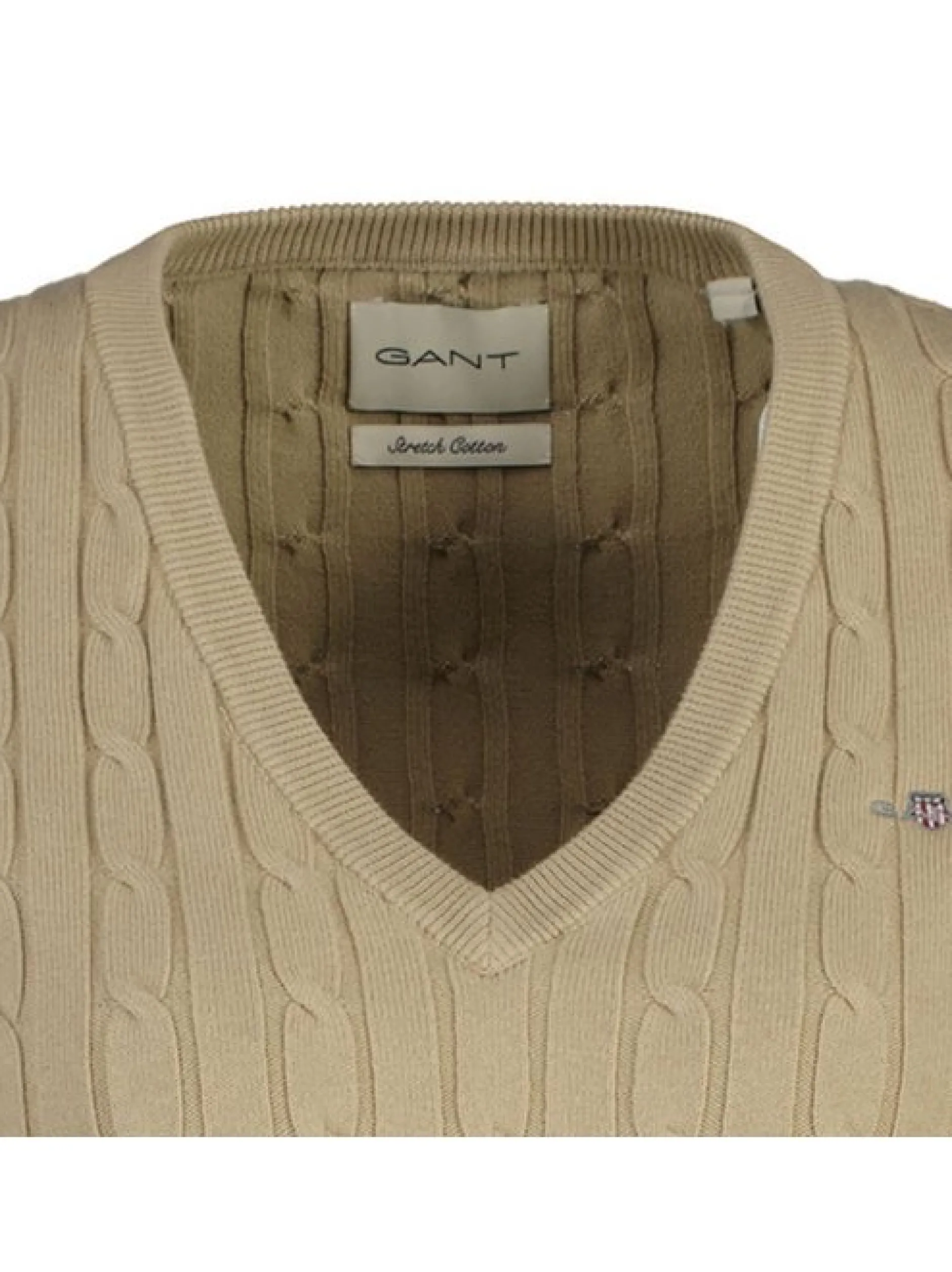 Gant Damen Strickpullover in beige - Ärmel: langarm