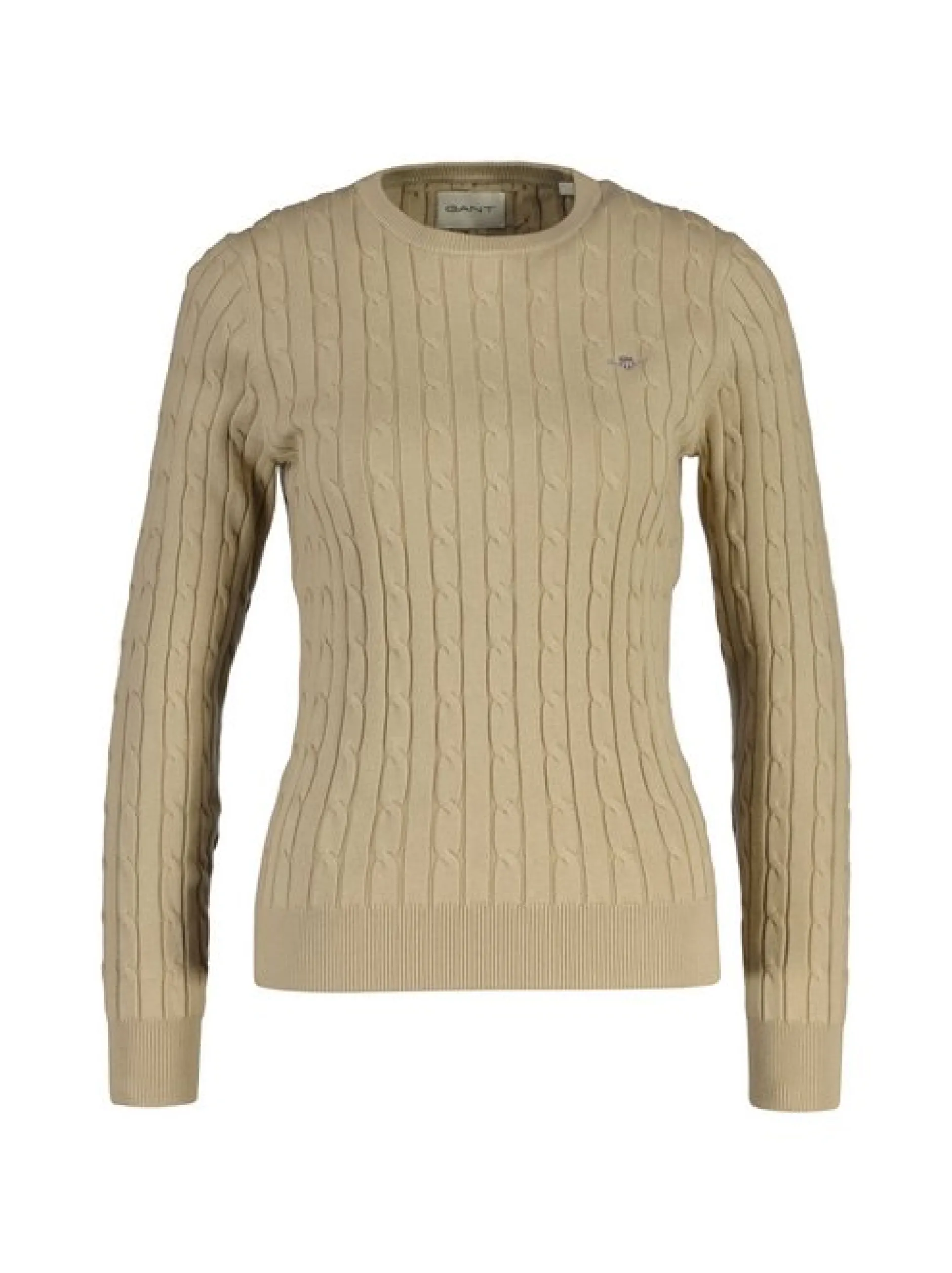 Gant Damen Strickpullover in beige - Ärmel: langarm