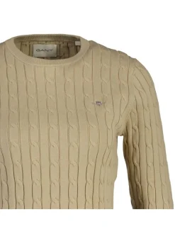 Gant Damen Strickpullover in beige - Ärmel: langarm
