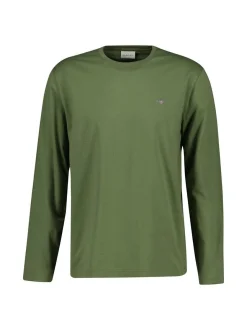 Gant Herren Longsleeve in grün - Ausschnitt: Rundhals