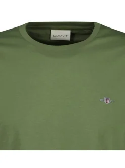 Gant Herren Longsleeve in grün - Ausschnitt: Rundhals