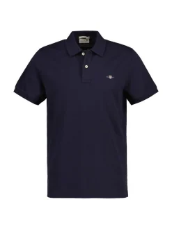 Gant Herren Poloshirt 1er Pack in blau - Ärmel: kurzarm