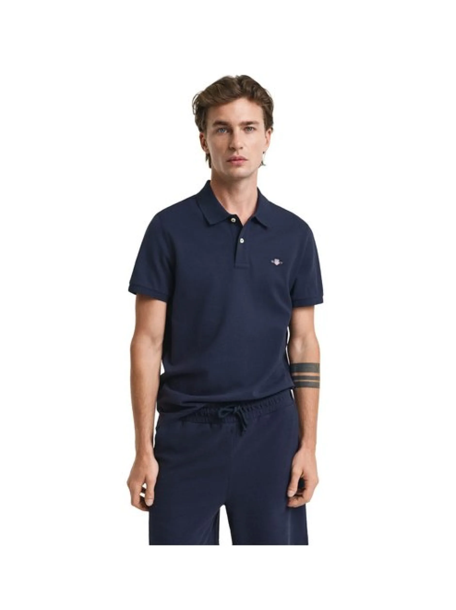 Gant Herren Poloshirt 1er Pack in blau - Ärmel: kurzarm