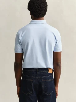 Gant Herren Poloshirt in hellblau - Ärmel: kurzarm